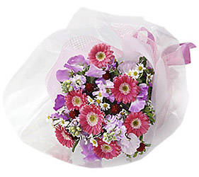 Japan- Red & Pink Seasonal Bouquet from Flowers All Over.com 