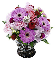Japan- Red & Pink Seasonal Arrangment from Flowers All Over.com 