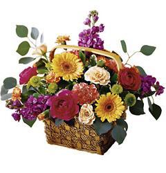 Brazil- Razzle Dazzle Basket from Flowers All Over.com 