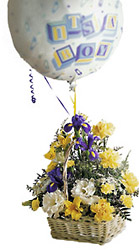 Baby Boy Bouquet with Balloons from Flowers All Over.com 