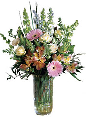 Serene Garden Arrangement from Flowers All Over.com 