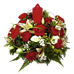 Holiday Arrangement from Flowers All Over.com 