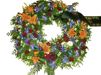 Luxembourg- Funeral Wreath from Flowers All Over.com 