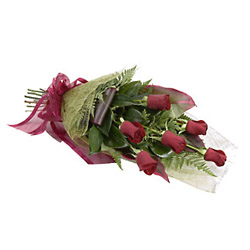 Bouquet of 6 Red Roses from Flowers All Over.com 