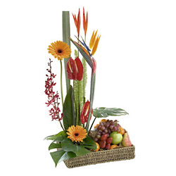 Fruit & Flowers Gift Basket from Flowers All Over.com 