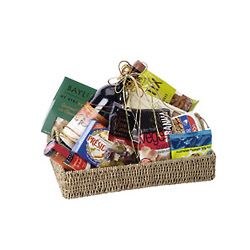 Gourmet Gift Basket with Red Wine from Flowers All Over.com 