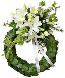 Celebration or Memorial Wreath from Flowers All Over.com 