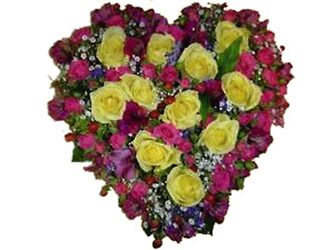 Slovenia- Heartshape Arrangement from Flowers All Over.com 