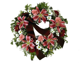Romania- Wreath with Ribbon from Flowers All Over.com 