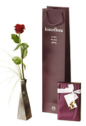 Single Stem Vase & 110g Chocolates from Flowers All Over.com 