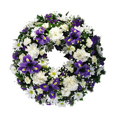 Blue & White Wreath from Flowers All Over.com 