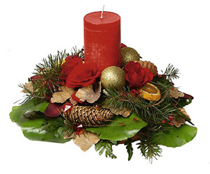Lithuania-Christmas Arrangement from Flowers All Over.com 