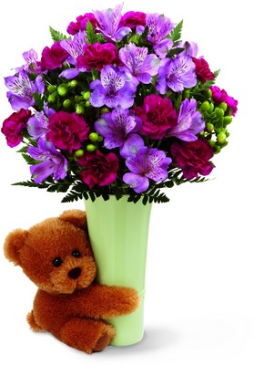 Baby Boy Teddy Bear Bouquet<br><b>FREE DELIVERY from Flowers All Over.com 