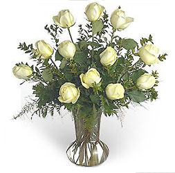 Valentines White Roses<br><b>Florist Delivered from Flowers All Over.com
