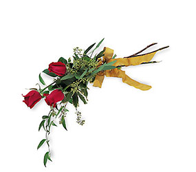 Red Rose Casket Adornment<B> from Flowers All Over.com 
