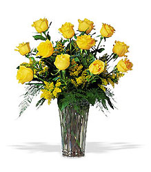 Valentines Yellow Roses<br><b>Florist Delivered from Flowers All Over.com 