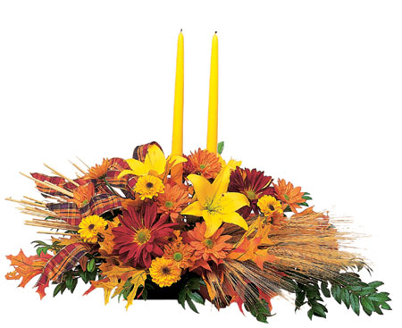 Bountiful Centerpiece<b> from Flowers All Over.com 