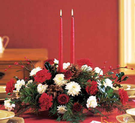 Two Taper Centerpiece from Flowers All Over.com 